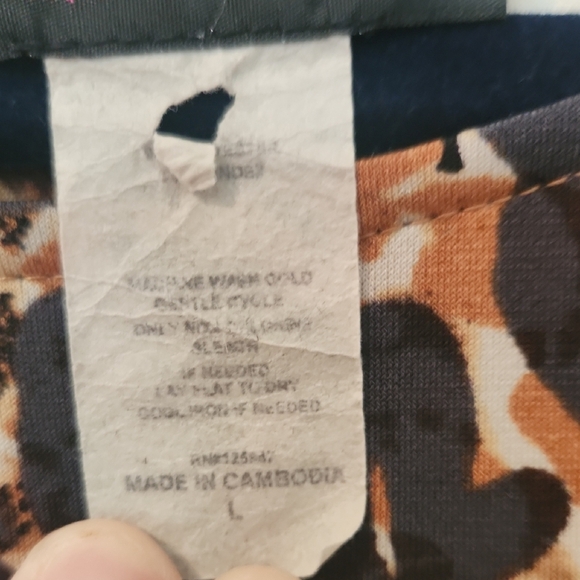 Cocomo Black and Tan Asymmetrical Blouse - Picture 5 of 5